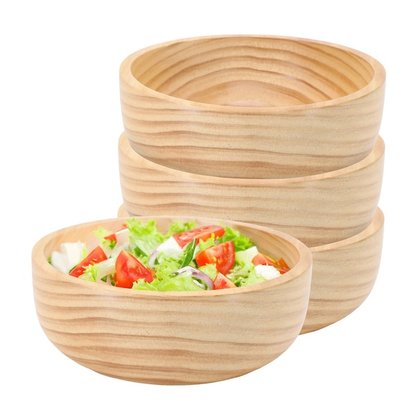 Megachef 7 Inch Bamboo Wood Serving Bowl 750122183M - main