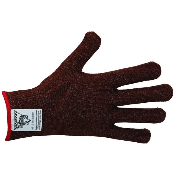 Workhorse Color-Coded Cut-Resistant Hand Protection Gloves, FDA-Compliant, A8, 13 Gauge WH A513-BRN-MED - main