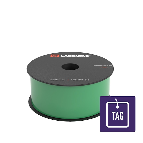 Labeltac Tear-Resistant Tag Stock 2in x 100ft LT4/LTPX, Green LT205TAG - main