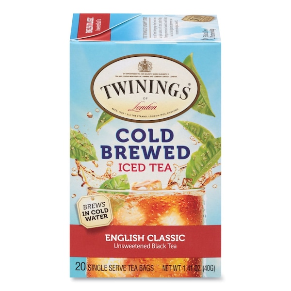 Twinings Iced Tea, English Classic, Tea Bag, Iced Tea, 0.07 oz, 20 PK TNA51331 - main