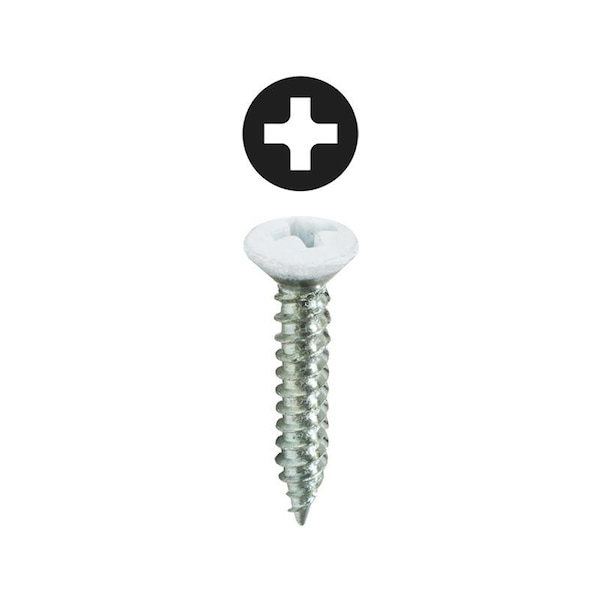 Dottie #8 x 2in White Phillips Oval Head Register Screw (Tuff Pail ...