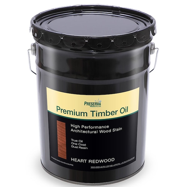 Premium Timber Oil 5 Gal Preserva Products, Ltd. Heart Redwood High Performance Architectural Wood Stain 70504 - main
