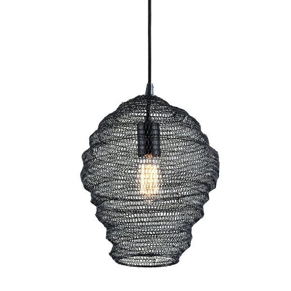 Troy Lighting Wabi Sabi 1 Light Pendant 13 In. Soft Black F6773-SBK - main