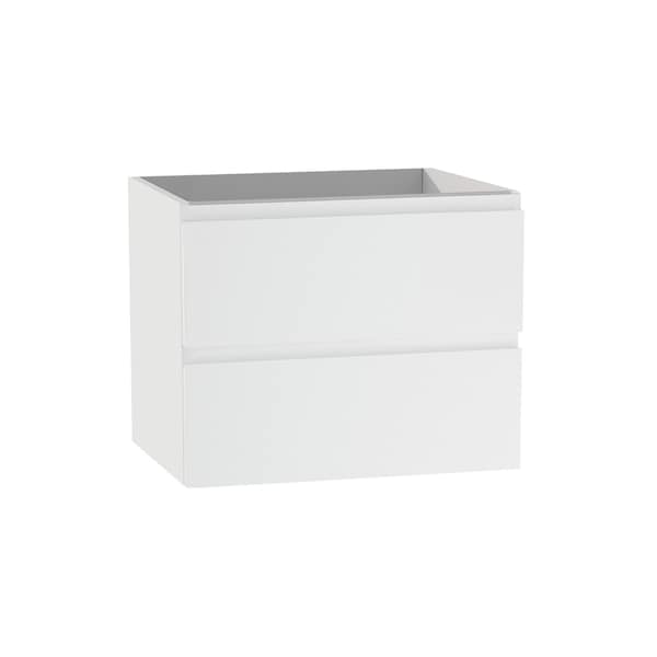 Homeroots 24" White Wood Freestanding Bathroom Vanity With White Sink And Two Drawers 627447 - main