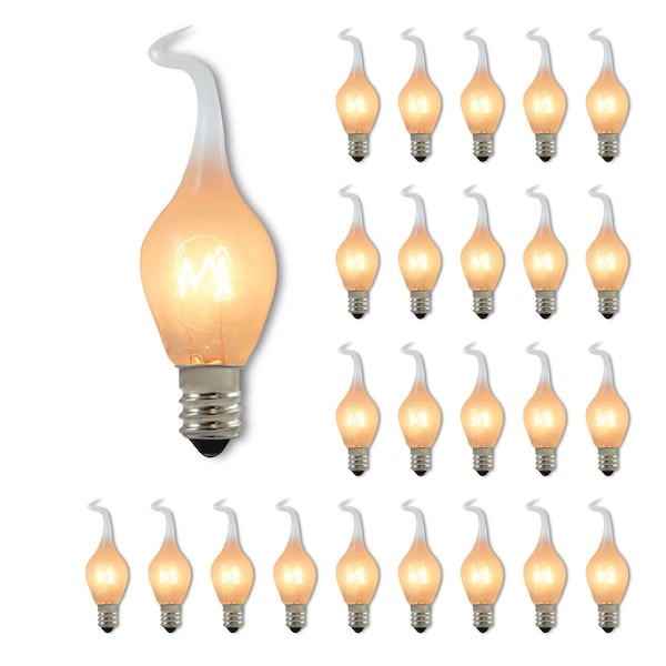 Bulbrite 6-Watt S6 Silicone Dimmable (E12) Candelabra Screw Base Incandescent Light Bulb, 2700k, 25PK 861968 - main