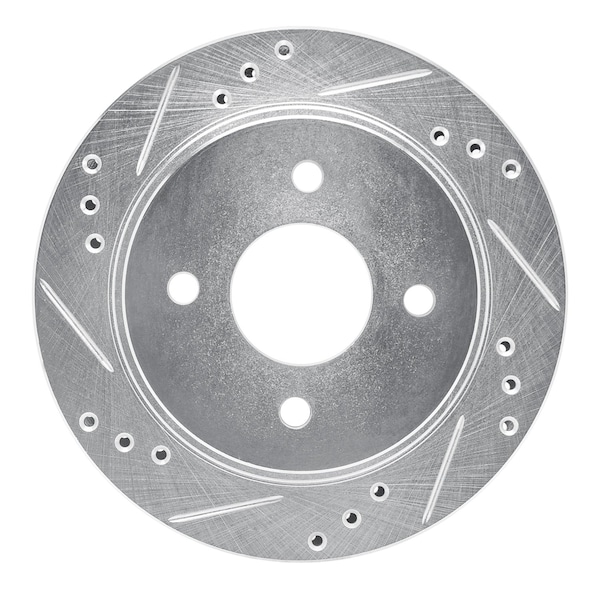 Dynamic Friction Co DFC Brake Rotor - Drilled and Slotted - Silver 631-56014L - main
