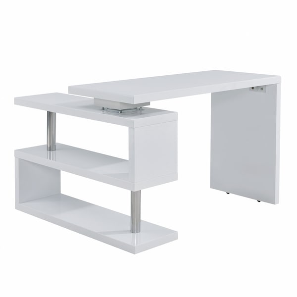 Homeroots 45" White Corner Writing Desk 402049 - main