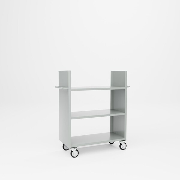 Pucel Heavy Duty Open Side Shelf Truck, 45 in W x 18-1/2 in D x 50 in H, Three Shelves, Gray OST-39 - main