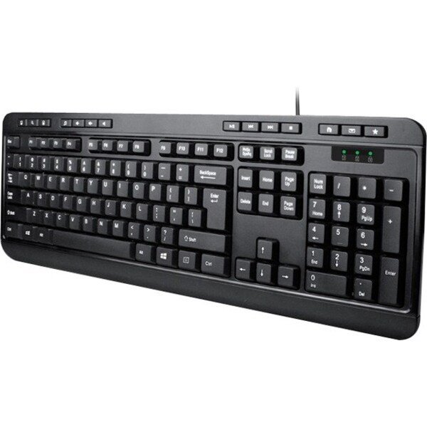 Adesso Spill-Resistant Multimedia Desktop Keyboard (USB) AKB-132UB - main
