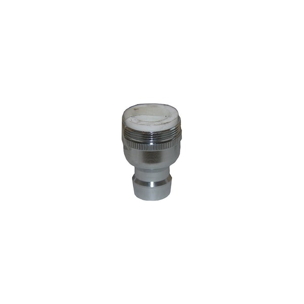 Larsen Supply Co. Dual Thread Snap Nipple with Aerator, Chrome, 15/16 MPT x 55/64 In. FPT x 27 Thread 2677838 - main