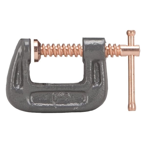 Vulcan C-Clamp, 1 in Max Opening Size, 0.6 in D Throat, Steel Body, Gray Body JL27360 - main