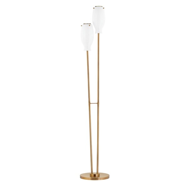 Troy Lighting Geyser 2 Light Floor Lamp 12 In. Patina Brass PFL1668-PBR - main