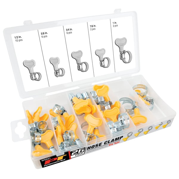 Performance Tool 26-Pc Key Type Hose Clamps W5231 - main