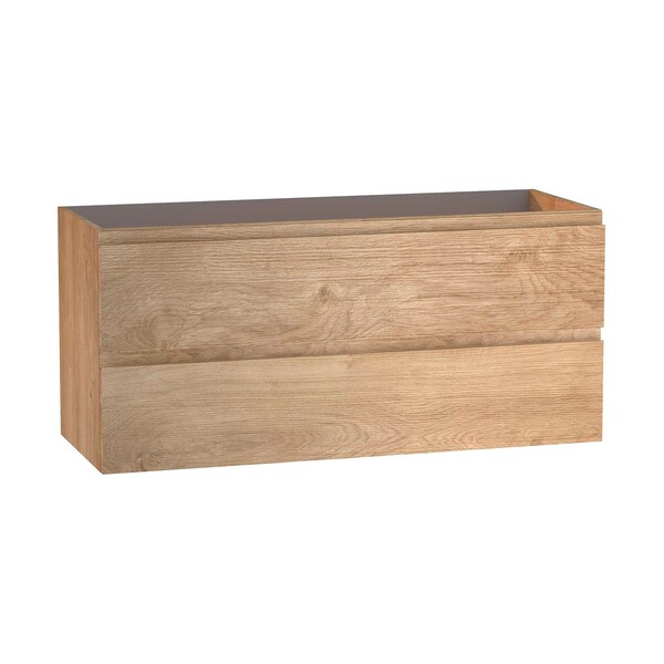 Homeroots 40" Oak Wood Freestanding Bathroom Vanity With White Sink And Two Drawers 627494 - main
