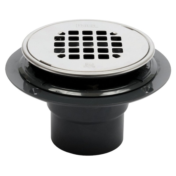 Oatey Shower Drain, ABS, Black, For 2 in, 3 in Pipes 42261 - main