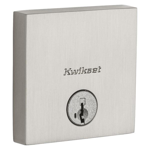 Kwikset Signature Series 258 SQT 15 SMT CP K4 V1 Deadbolt, Grade 1 Grade, K4 Key, Zinc, Satin Nickel 258SQTSMT - main