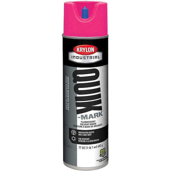 Krylon Industrial Quik-Mark SB Inverted Marking Paint Fluorescent Hot Pink S03622 - main