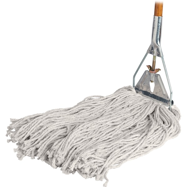 Genuine Joe Wood Handle Complete Wet Mop, Wood Handle GJO54201 - main