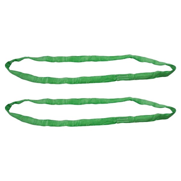 Mytee Products Round Sling 10 ft Green 5300# Vertical 4200 # Choker 10600 # Basket, 2PK RSL-10-5300x2 - main
