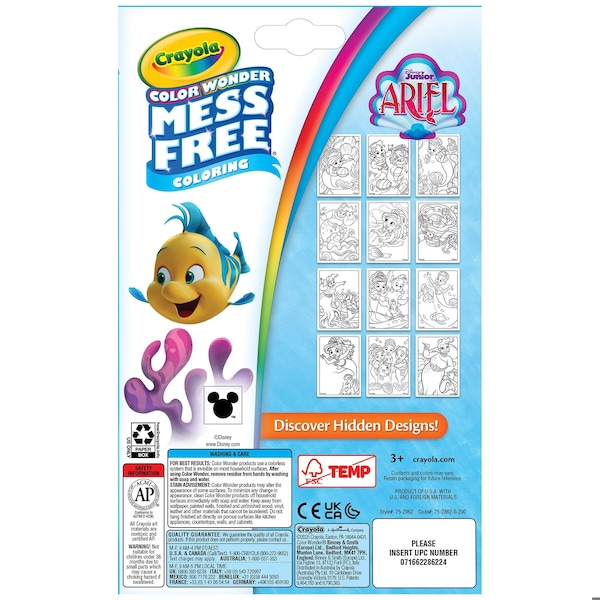 Crayola Color Wonder Mess-Free Coloring, Mini Box Set, Ariel, 3PK 75-2862 - main