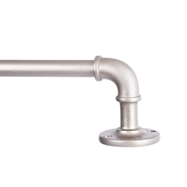 Kenney Mfg Kenney Adler 5/8" Indoor/Outdoor Rust-Resistant Wrap Around Curtain Rod, 28-48", Brushed Nickel KN90020 - main