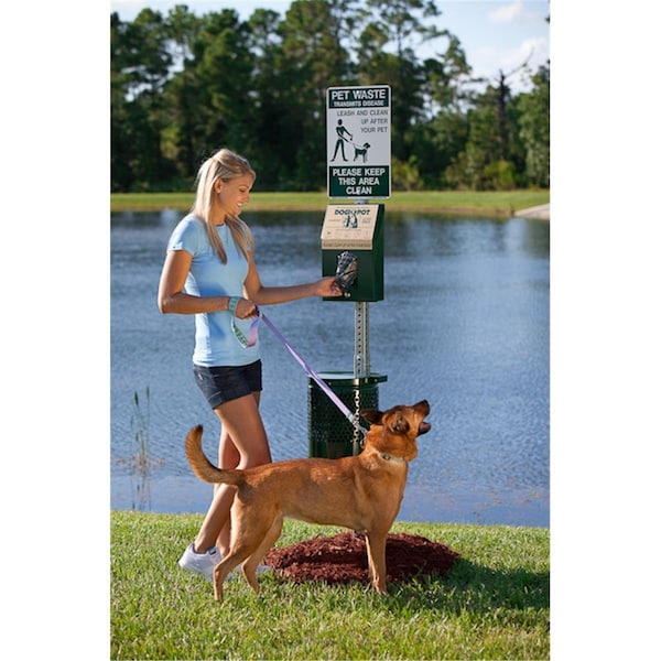 Dogipot Aluminum Header Pack Pet Station, Forest Green DO87354 - main