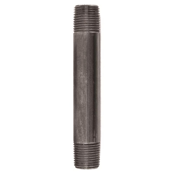 Stz Industries 1/2 in. MIP each X 1/2 in. D MIP Black Steel 5 in. L Nipple 300UP12X5 - main