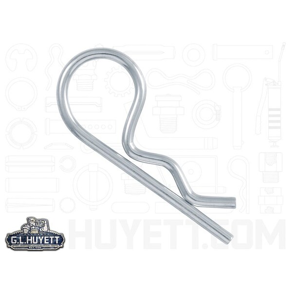 Huyett Bridge Pin, Zinc Plated Spring Steel, 0.120 in Wire Dia x 2.781 in Length x Fits 5/16 in Shaft BP-135 - main