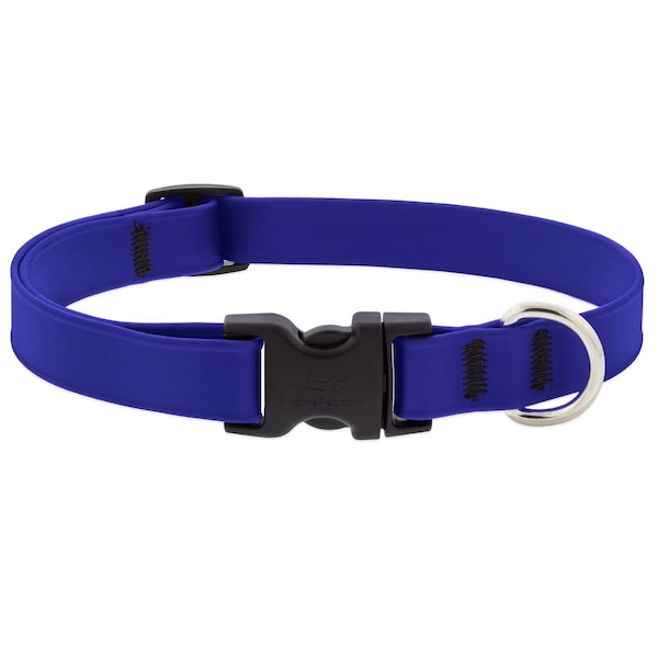 Lupinepet Splash True Blue BioThane Dog Adjustable Collar Medium 28001 - main