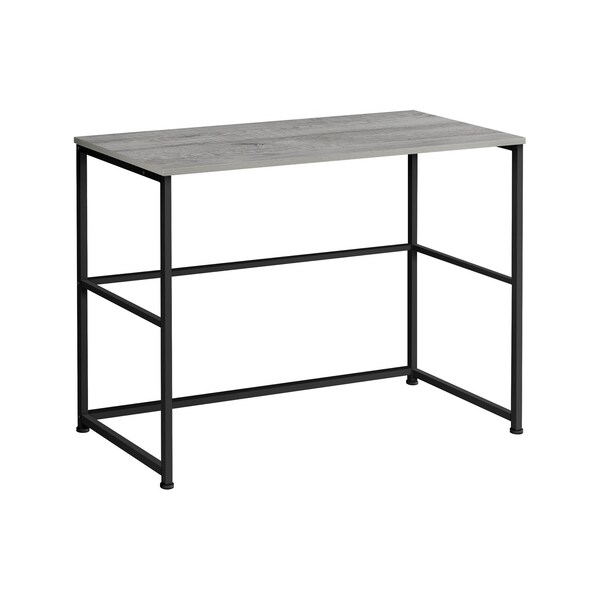 Homeroots 40" Gray and Black Wood and Metal Sled Computer Desk 489833 - main