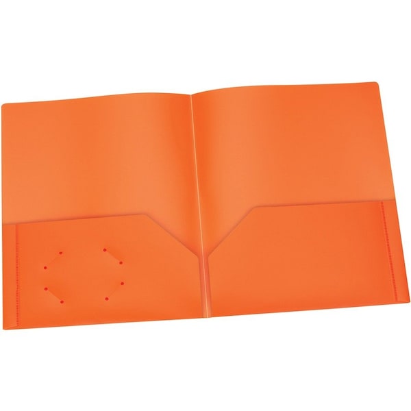 Oxford Poly Two Pocket Portfolio, Orange, 25PK 76016 - main
