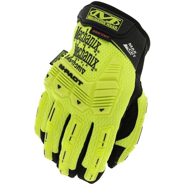 Mechanix Wear Max Cut M-Pact X91 Mechanics Gloves, Armortex, Synthetic Leather Palm, Fluorescent Yellow MCMPT-X91-008 - main