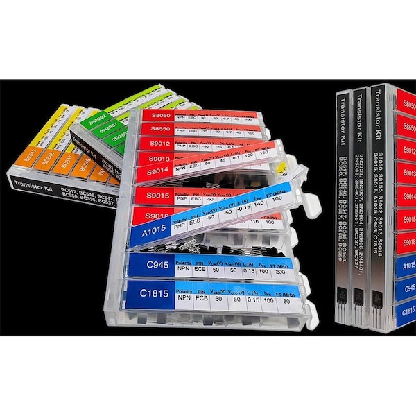 Florida Tools General Purpose TO92 Transistors Bipolar Power Transistor Assortment Kit FT937A - main