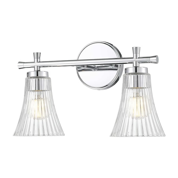 Z-Lite Belle 2-Light Vanity, 16 in W, Chrome 7519-2V-CH - main