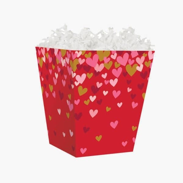 Nashville Wraps Confetti Hearts Sweet Treat Box, 4x4x4.5, 6PK 45418 - main