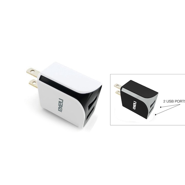 Naxa 10 Watt 2.1 Amp Dual USB Car Charger-WHITE 750104643M - main