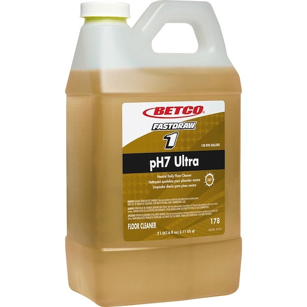 Betco pH7 Ultra Neutral Cleaner, Lemon Scent, 2 L Bottle, 4PK 1784700 - main