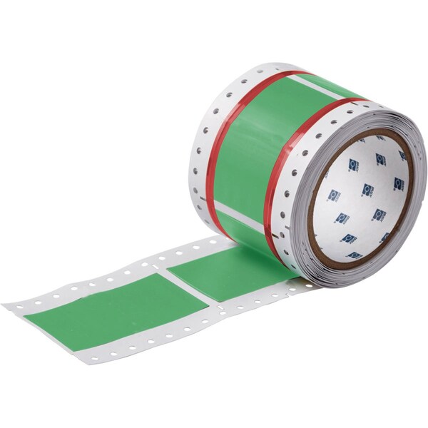 Brady PermaSleeve HX Heat Shrink Double Sided Wire Marking Sleeves, Green, 2 in. Dia x 2 in. W 2HX-2000-2-GR - main