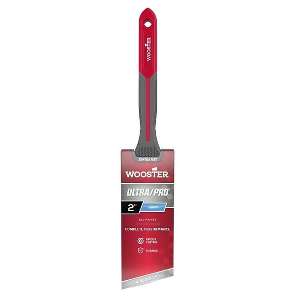 Wooster Ultra/Pro GRIPTECH MAX Series Paint Brush, 2 in W, Firm Angle Brush, 2-5/8 in L Bristle, Sash Handle G4174-2 - main