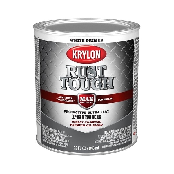 Krylon Rust Tough Primer, White, 1 Qt. K09718008 - main