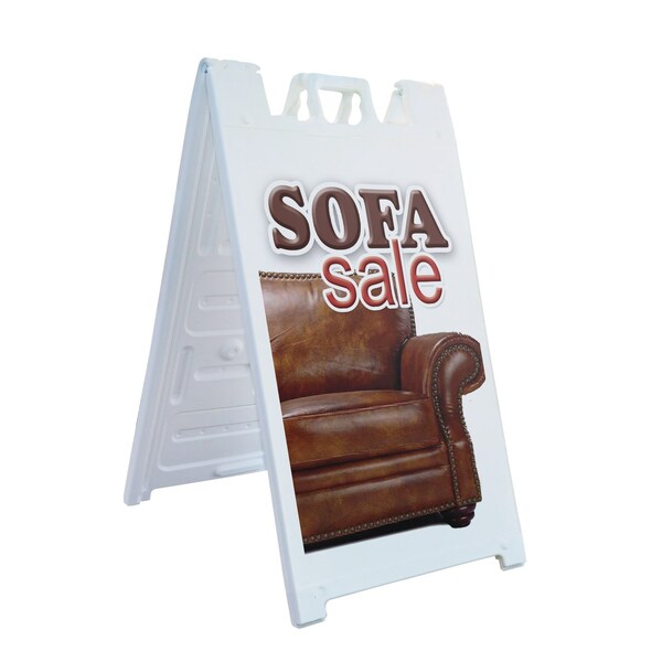 Signmission Sofa Sale, A-Frame & 2 Decals Installed, Heavy-Duty Plastic Frame SBHD-D-2436-Sofa Sale - main