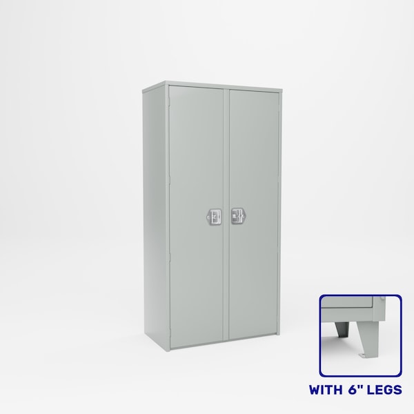 Pucel Two Door Center Partition Cabinet, 36 in W x 78 in H x 19 in D, Light Blue HDSC-3672-19-8L-CP - main