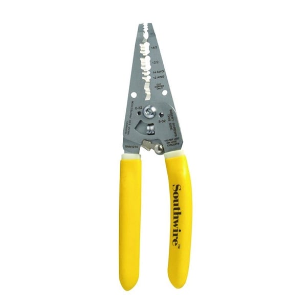 Southwire Cable Stripper, 14 to 12 AWG Solid, 16 to 14 AWG Stranded Stripping, Ergonomic Handle SNM1214 - main