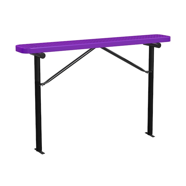 Leisure Craft Bench w/o Back, Ingroud Mount, 6ft., Purple B6XPIG-PURPLE - main