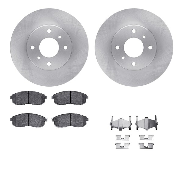 Dynamic Friction Co DFC Brake Rotor with 5000 Brake Pads and Hardware Kit 6512-67293 - main