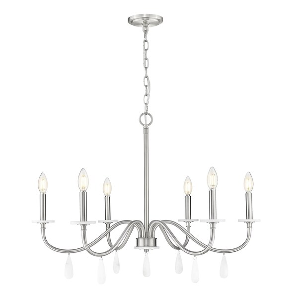 Z-Lite Toussant Brushed Nickel 6 Light Chandelier 6103-32BN - main