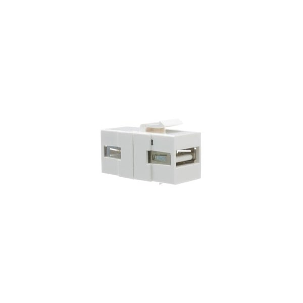 Cable Wholesale Keystone Insert, White, USB 2.0 Type A Female Coupler 333-320 - main