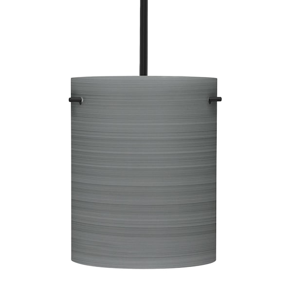 Besa Lighting Besa Tamburo 8 Stem Pendant, Titan, Black Finish, 1x 11W LED 1TT-4006TN-LED-BK - main