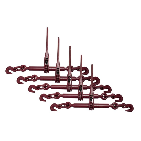 Mytee Products 5/16in-3/8in Heavy Duty Ratchet Binder w/ Grab Hooks 5400 WLL, 5PK CBRS516x5 - main