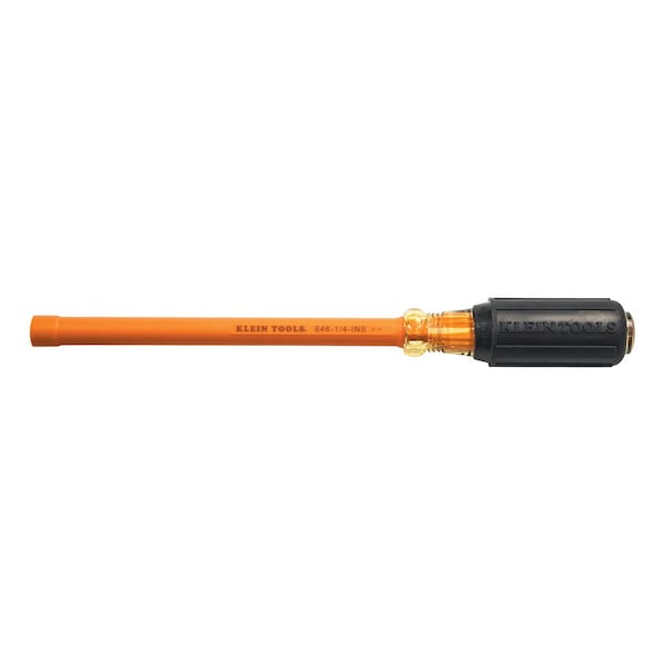 Klein Tools Insulated 1/4-Inch Nut Driver, 6-Inch Hollow Shaft 646-1/4-INS - main